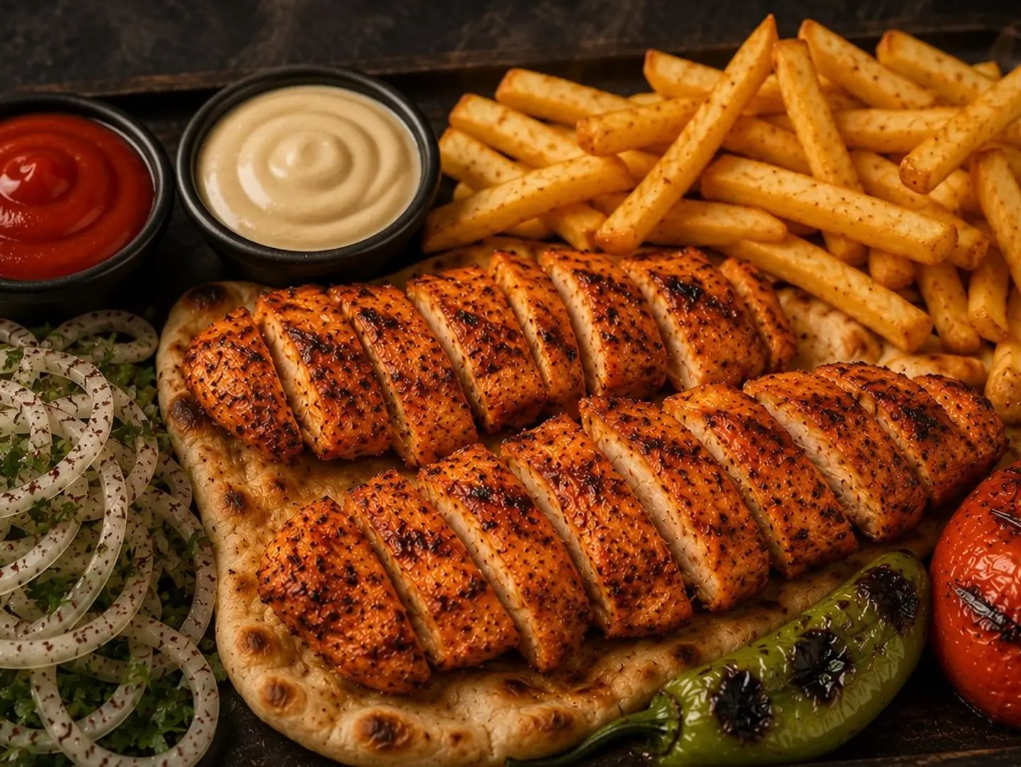 وجبة دجاج مشوي-