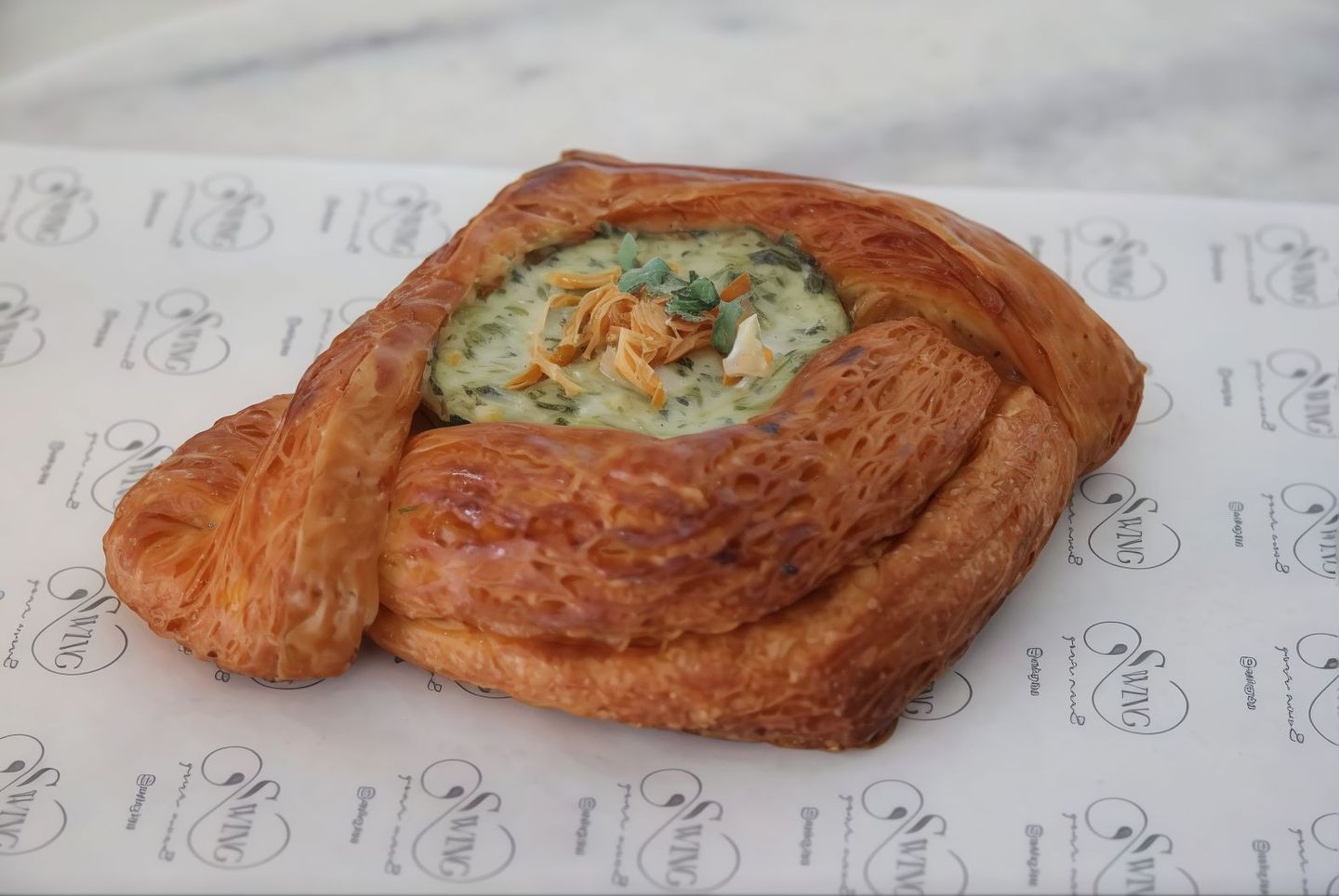 Danish Cheese With Spinach