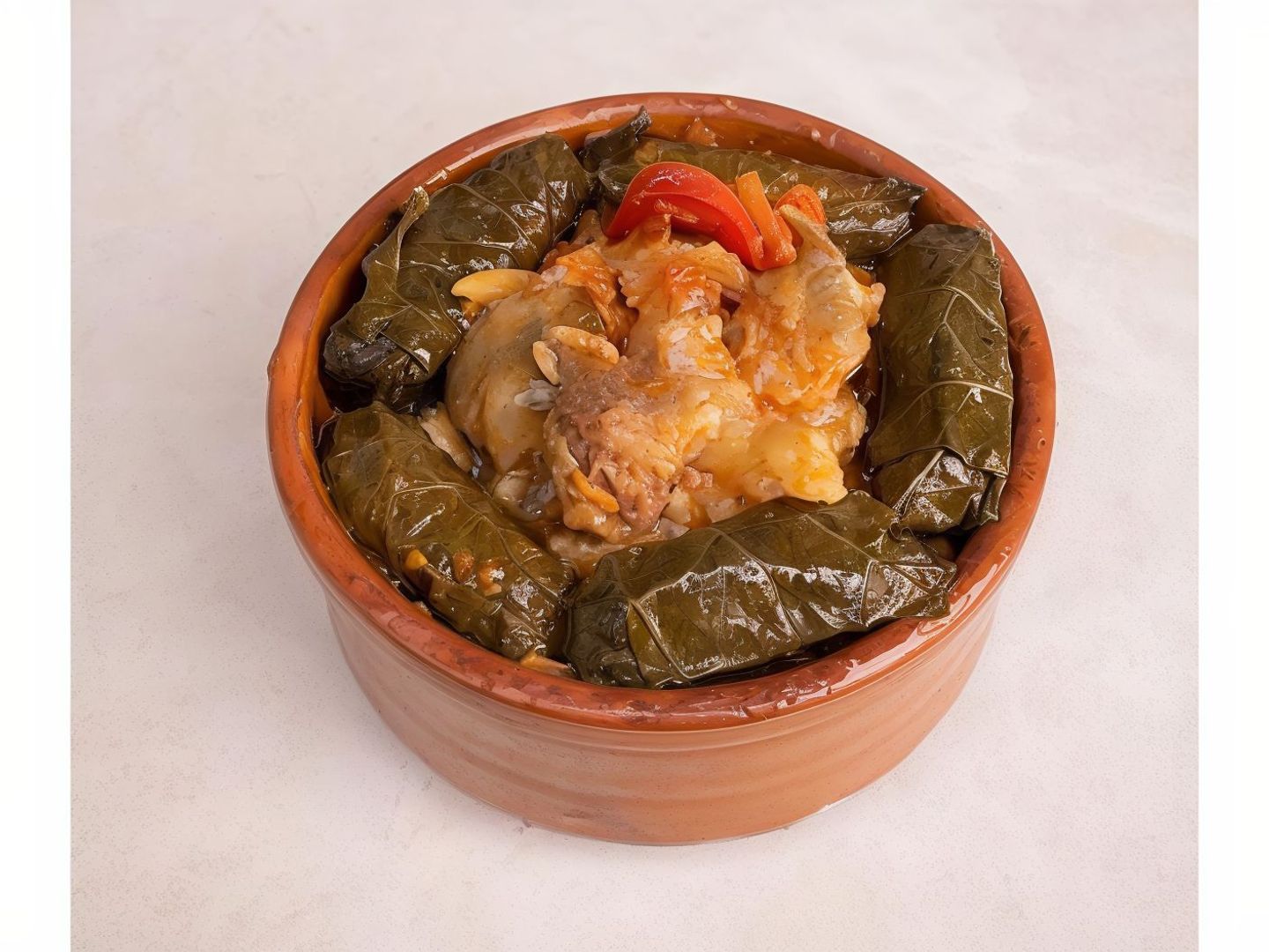 طاجن ورق عنب كوارع