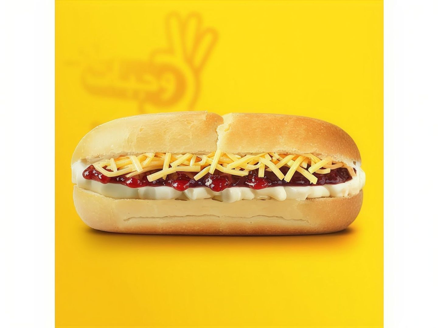 Two Cheeses And Jam Sandwich
