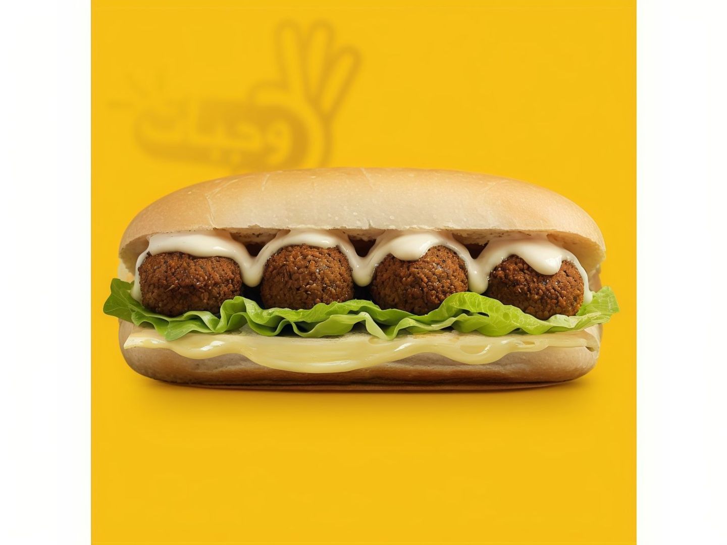 Falafel Sandwich With Cheese