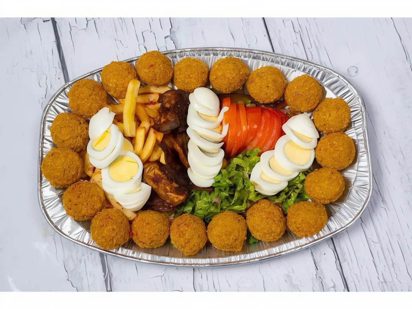 صحن فلافل مشكل