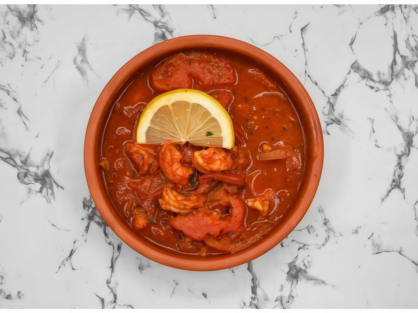 Shrimp Pasta Tagine Red Sauce