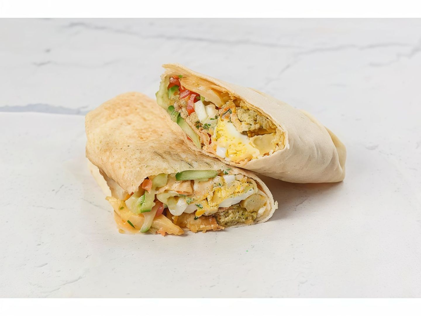 Mixed Falafel Sandwich With Egg