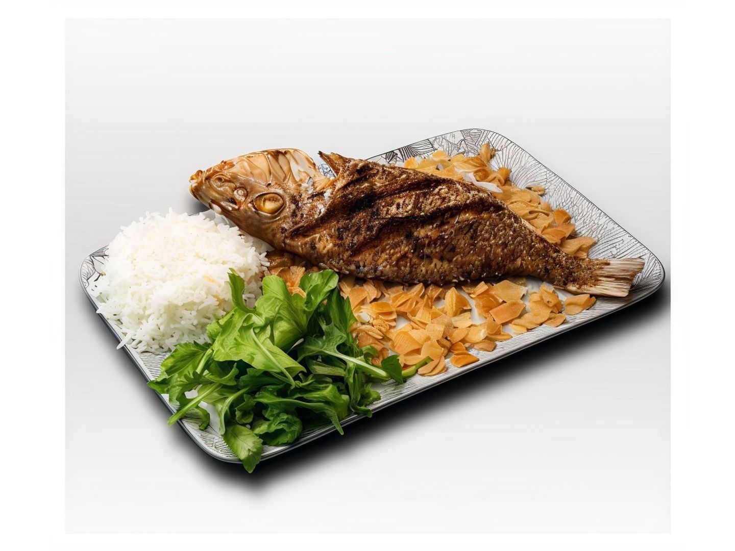 Double Fresh Fish With Rice For One Person