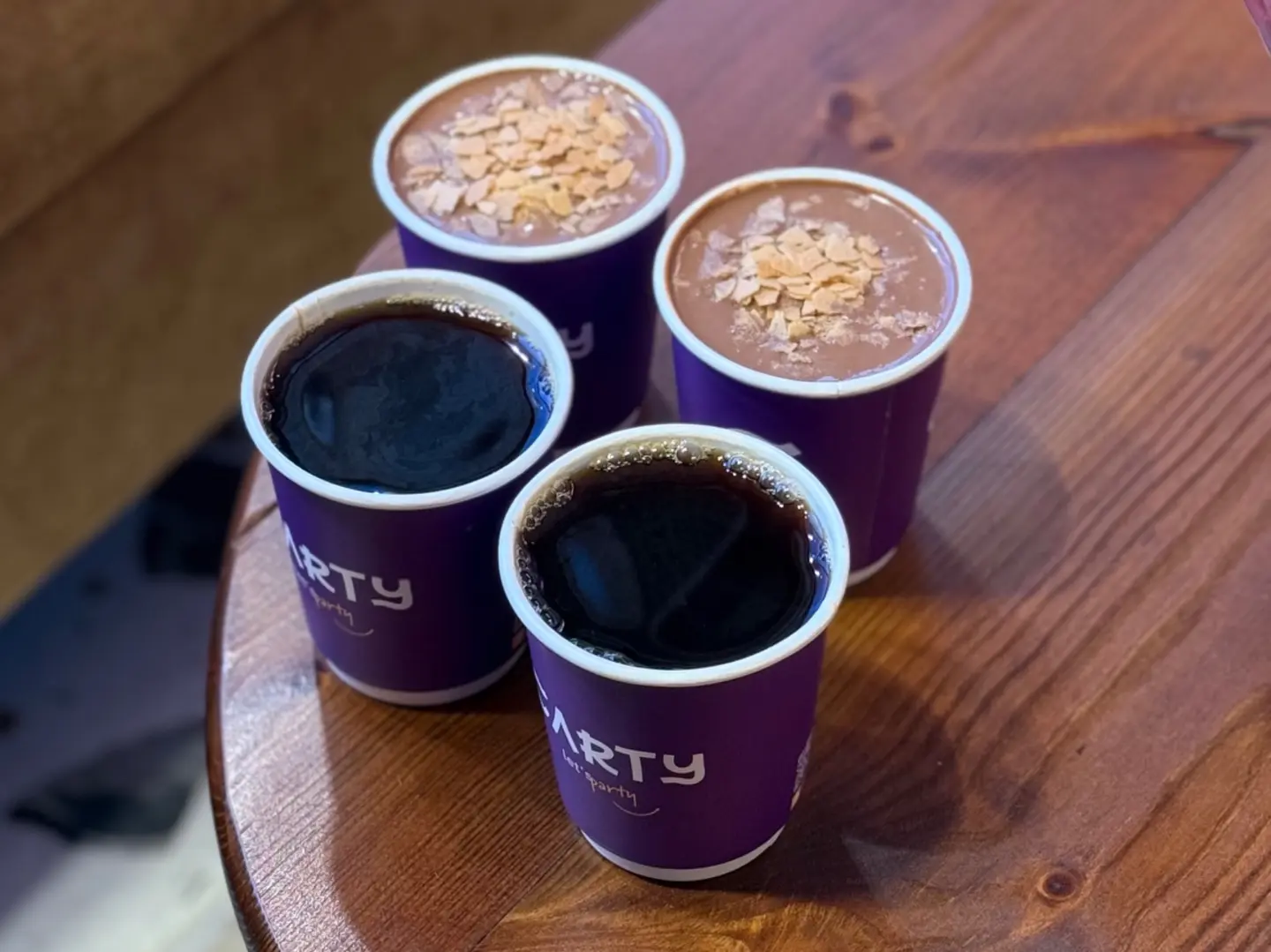 Two Coffees Of The Day And Classic Pudding Two