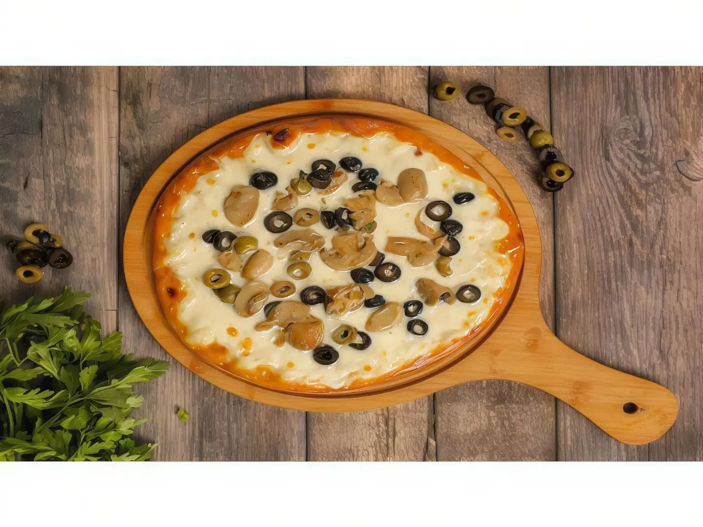 Akkawi Cheese And Olives Mankousheh