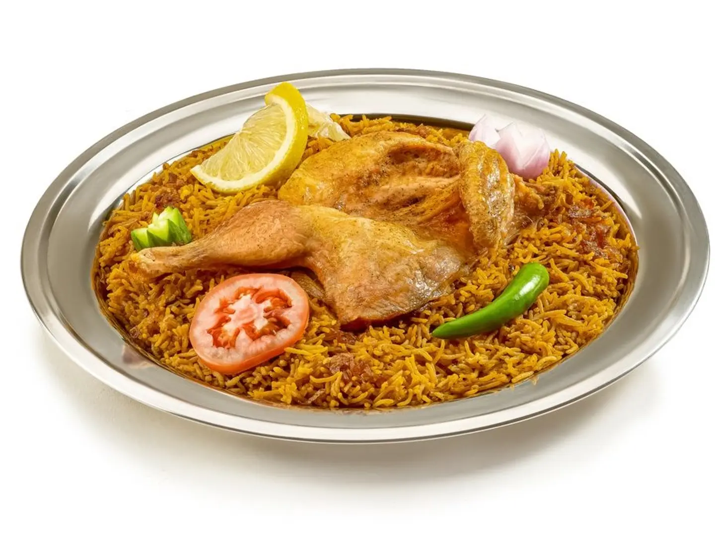 نصف دجاجة كبسة حساوية