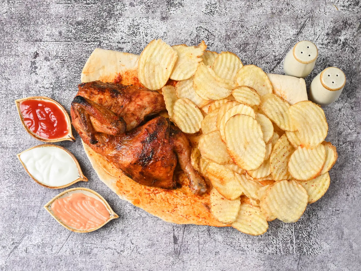 نصف فروج مشوي