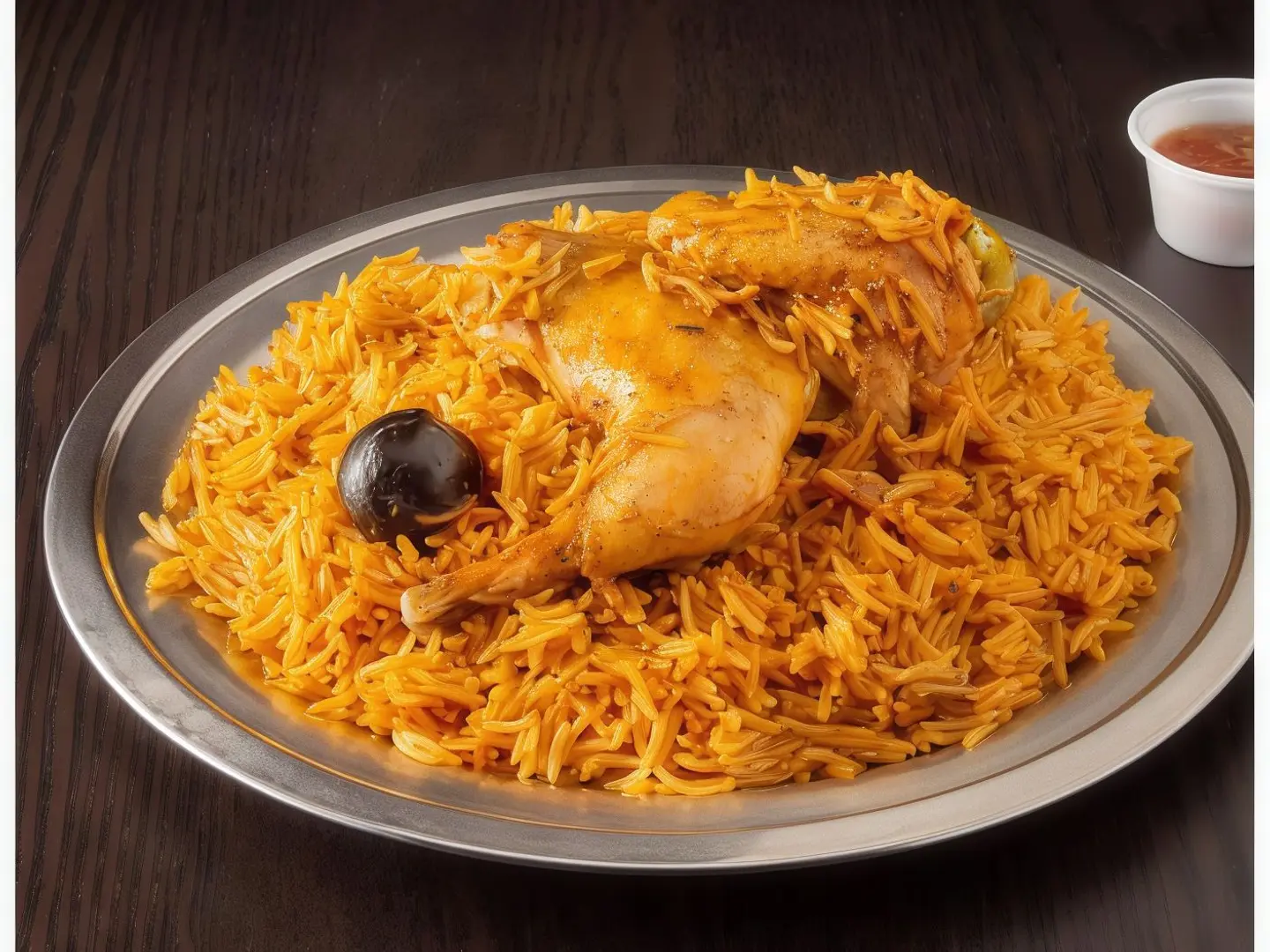 Half Pressed Chicken With Rice