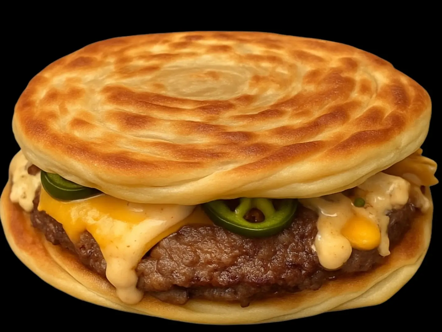 Spicy Meat Pratha Burger