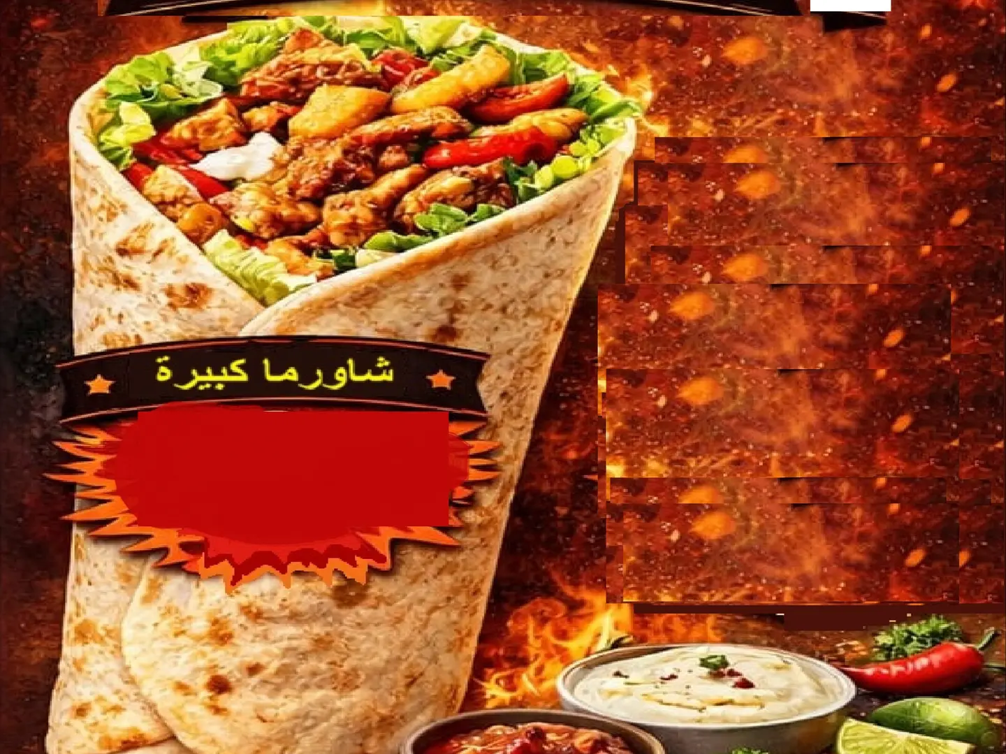Spicy Chicken Grilled Shawarma (Large)