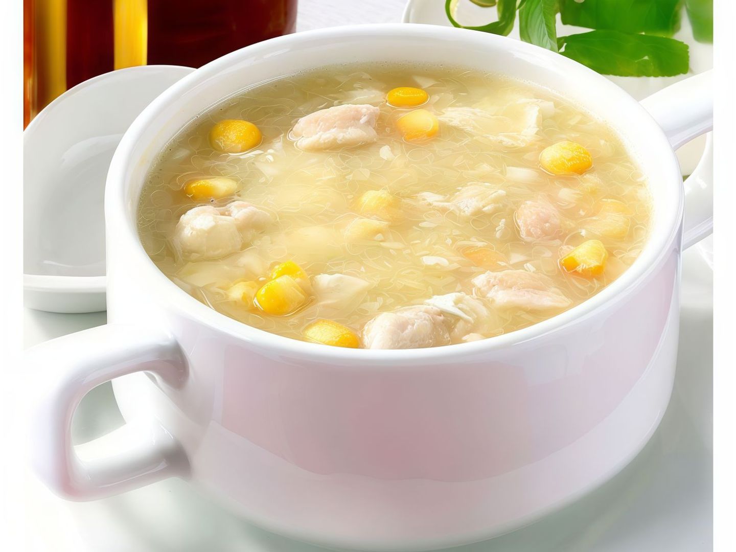 شوربة دجاج بالذرة