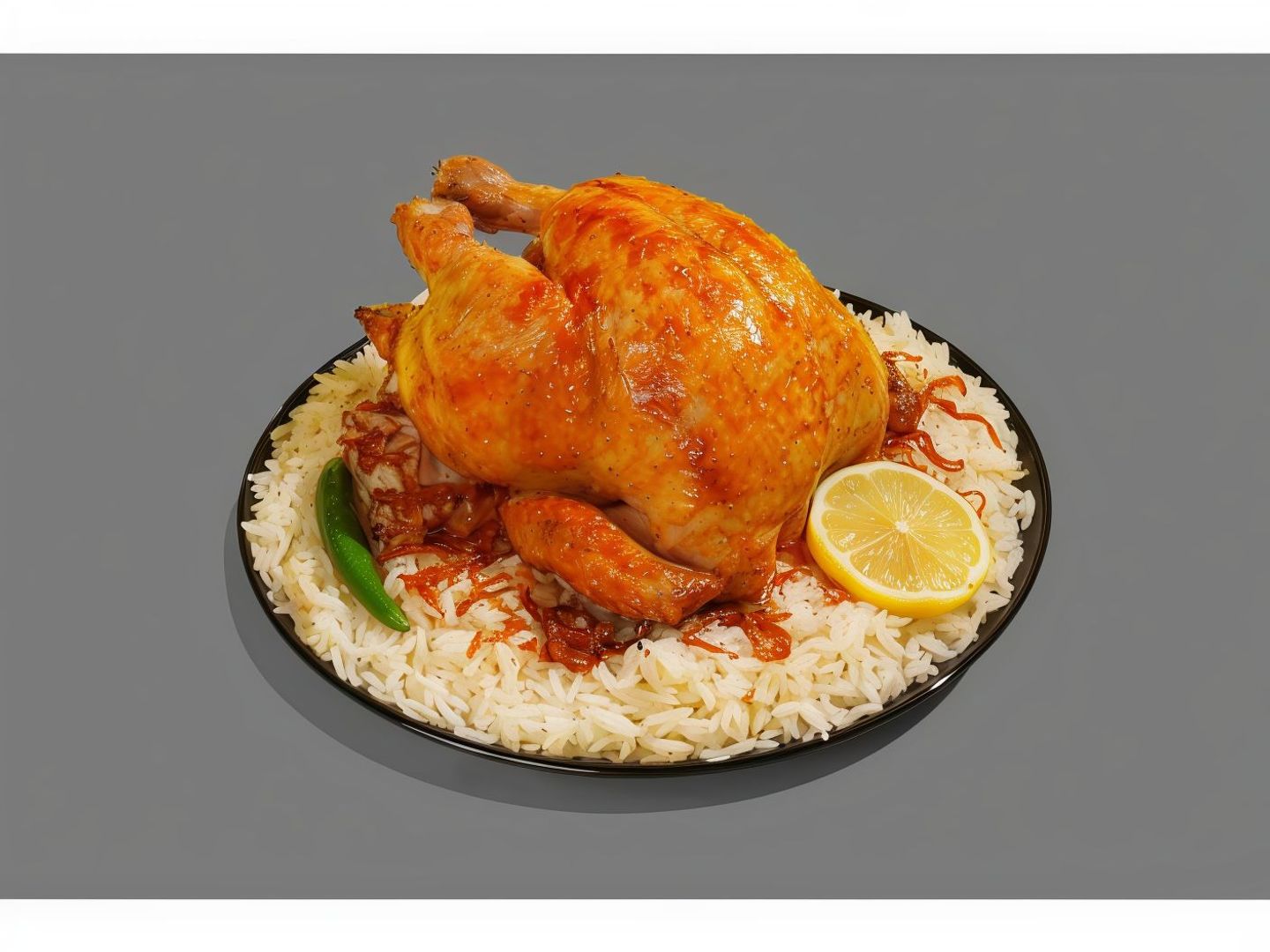 حبة شواية مع الرز