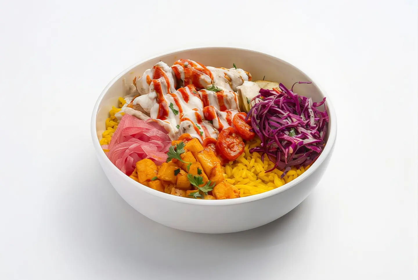 صحن شاورما الدجاج والرز من نهال فلمبان