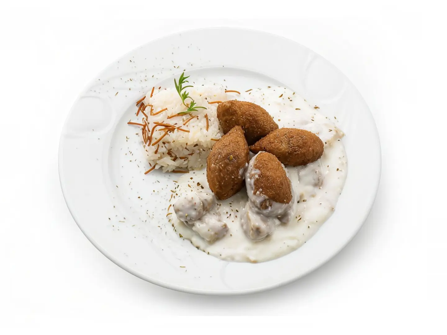 كبة لبن مع رز