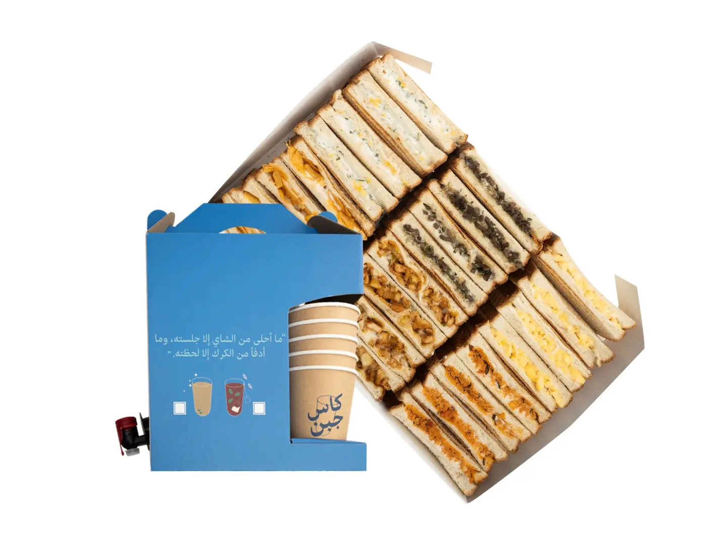 بوكس الفسحة مع (حافظة شاي)