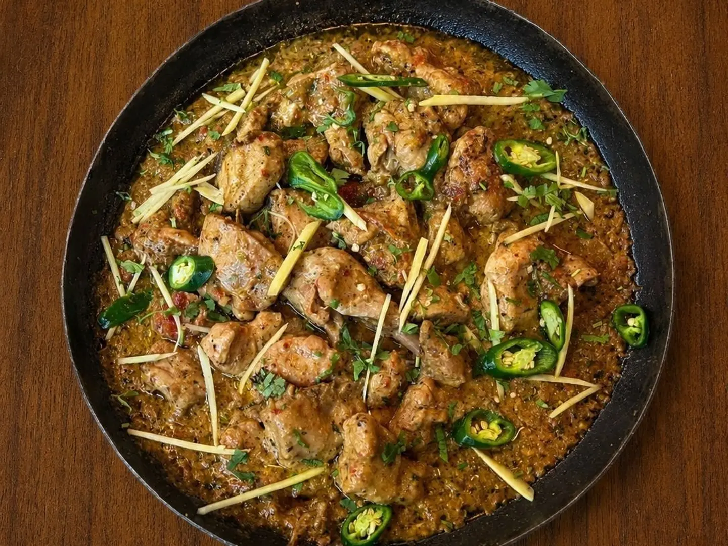 Chicken Karahi With Black Pepper - Large