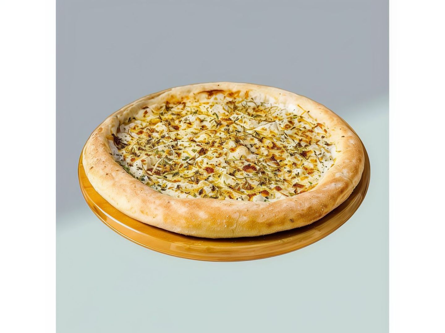 بيتزا لبنة وزعتر