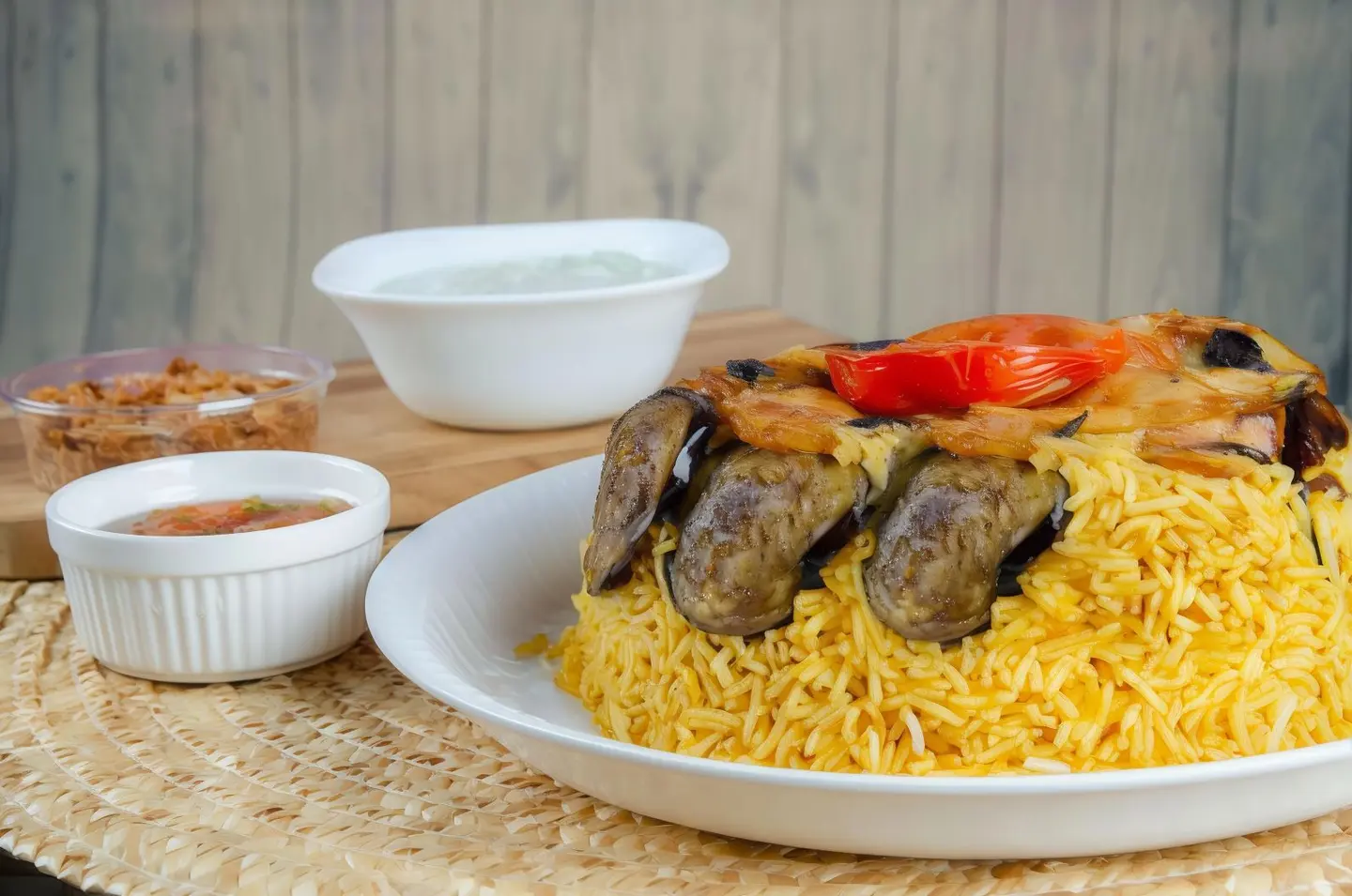 مقلوبة دجاج نصف