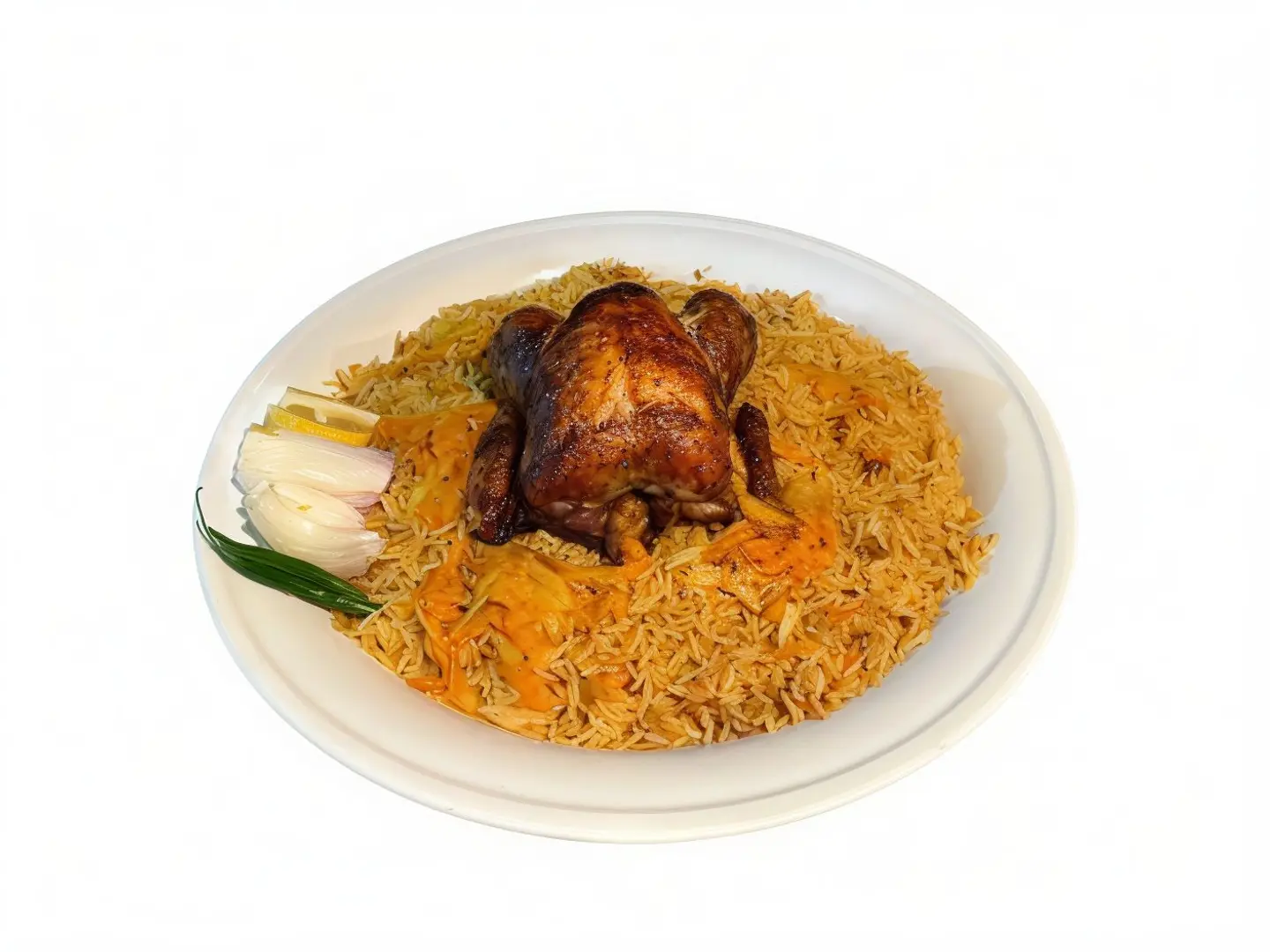 حبة على الحطب مع رز