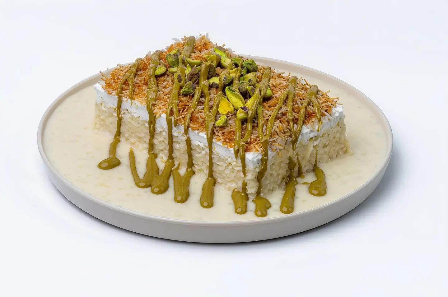Pistachio Rice Pudding Fatta