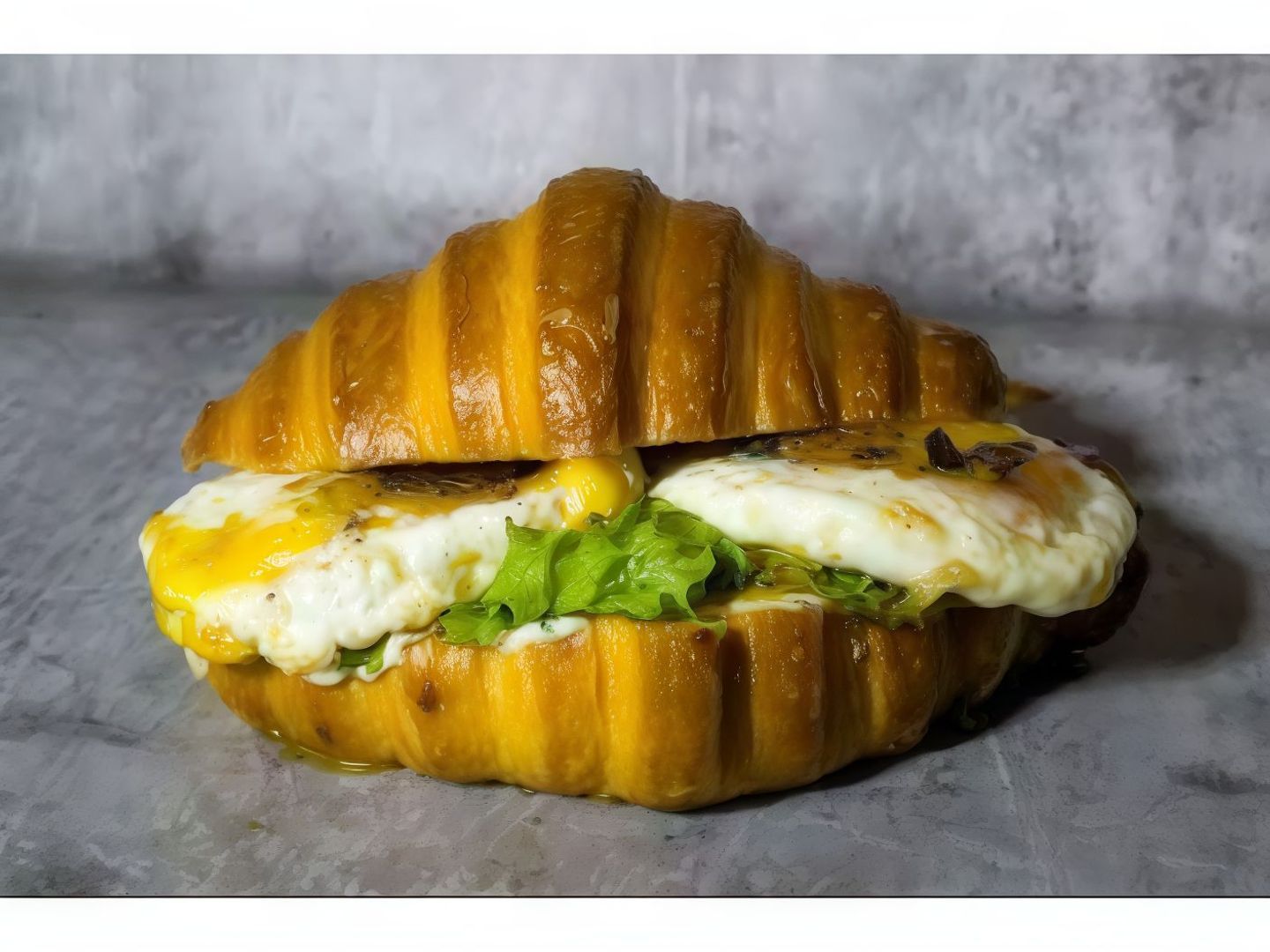 Croissant With Eggs