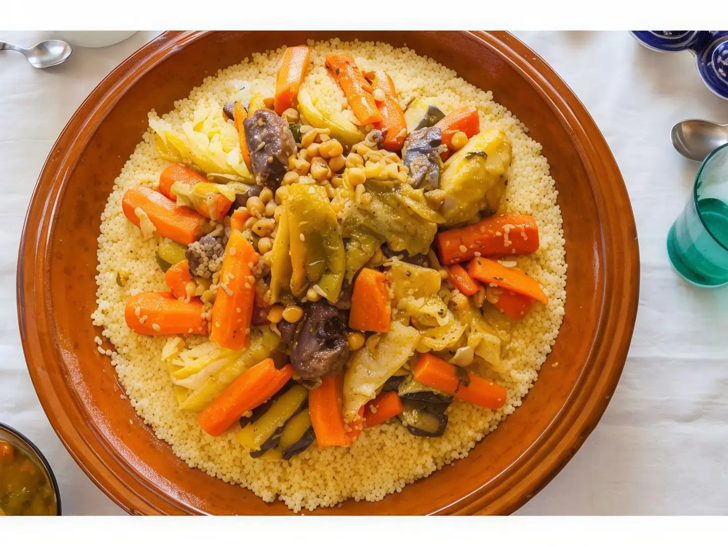 كسكسي باللحم والخضار