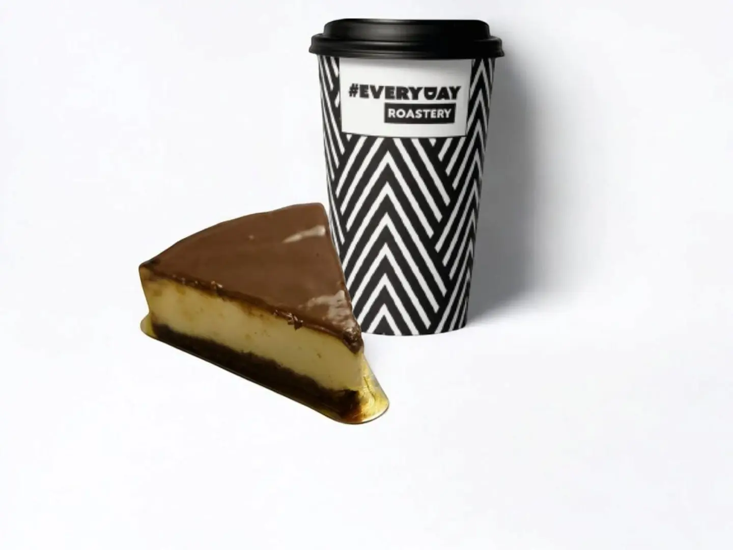 Hot Coffee + Marble Cheesecake