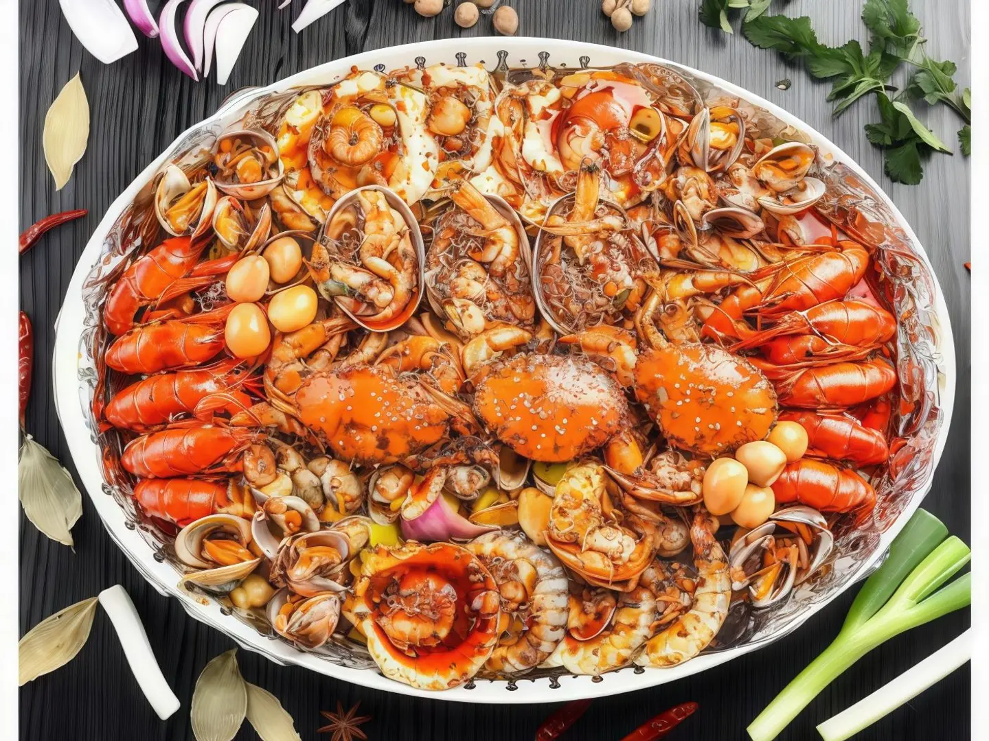 طبق خيرات البحر 6,8 اشخاص