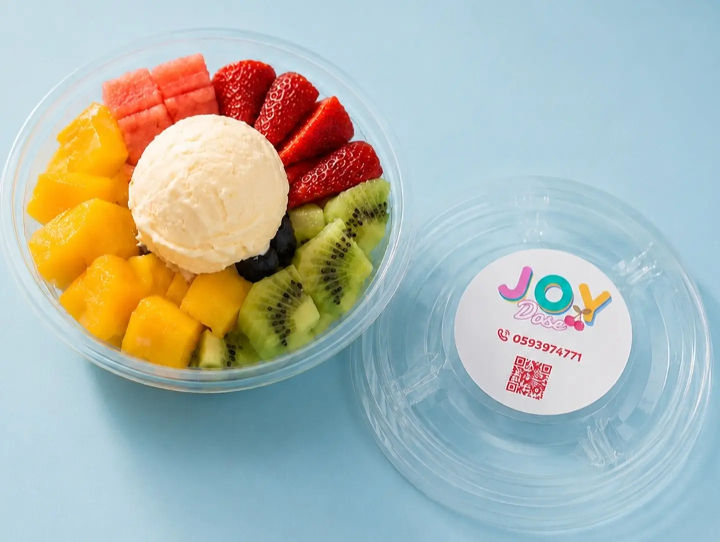 Fruit Salad With Ice Cream - Medium