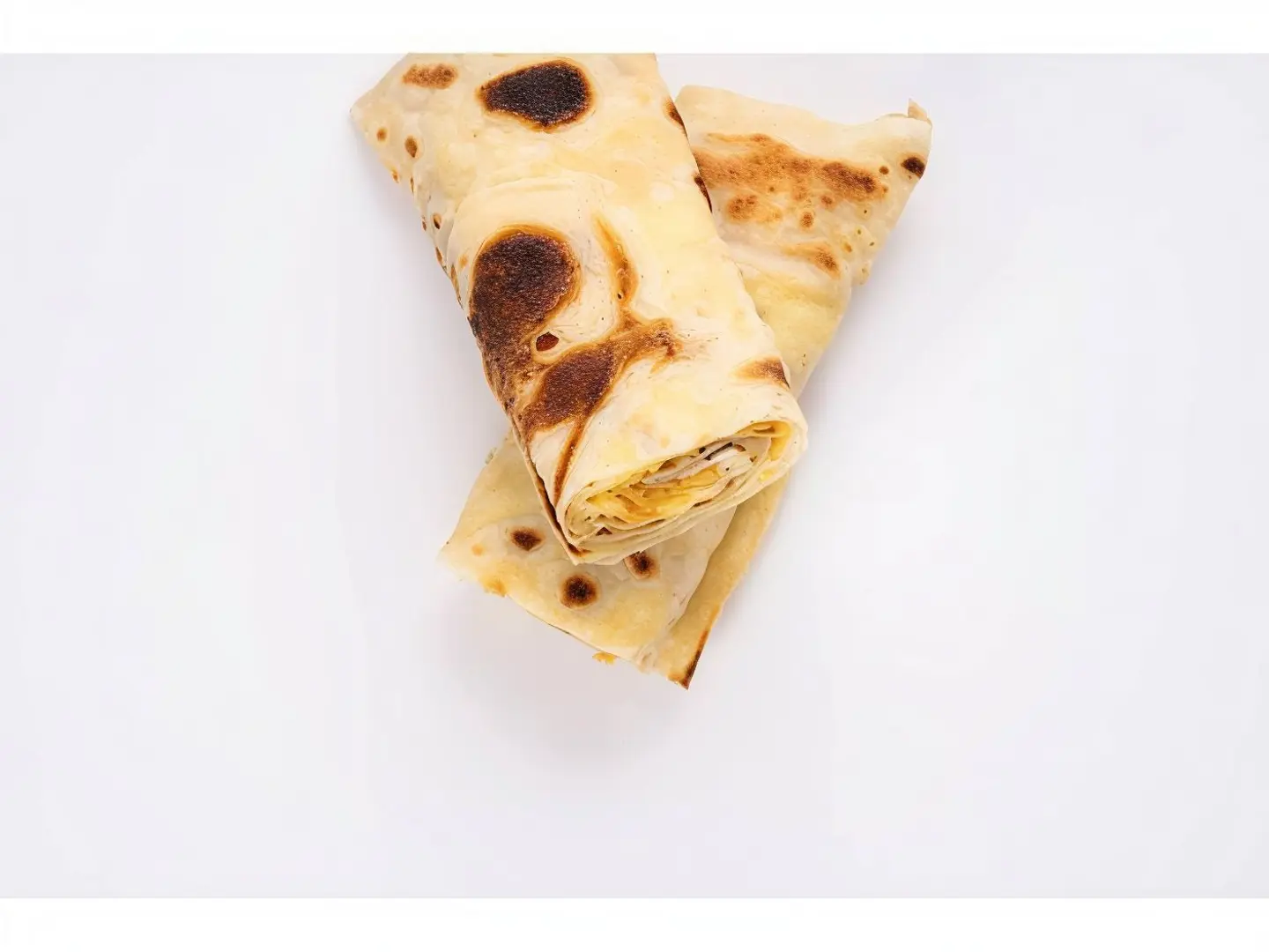 Chapati With Cheese And Oman Chips