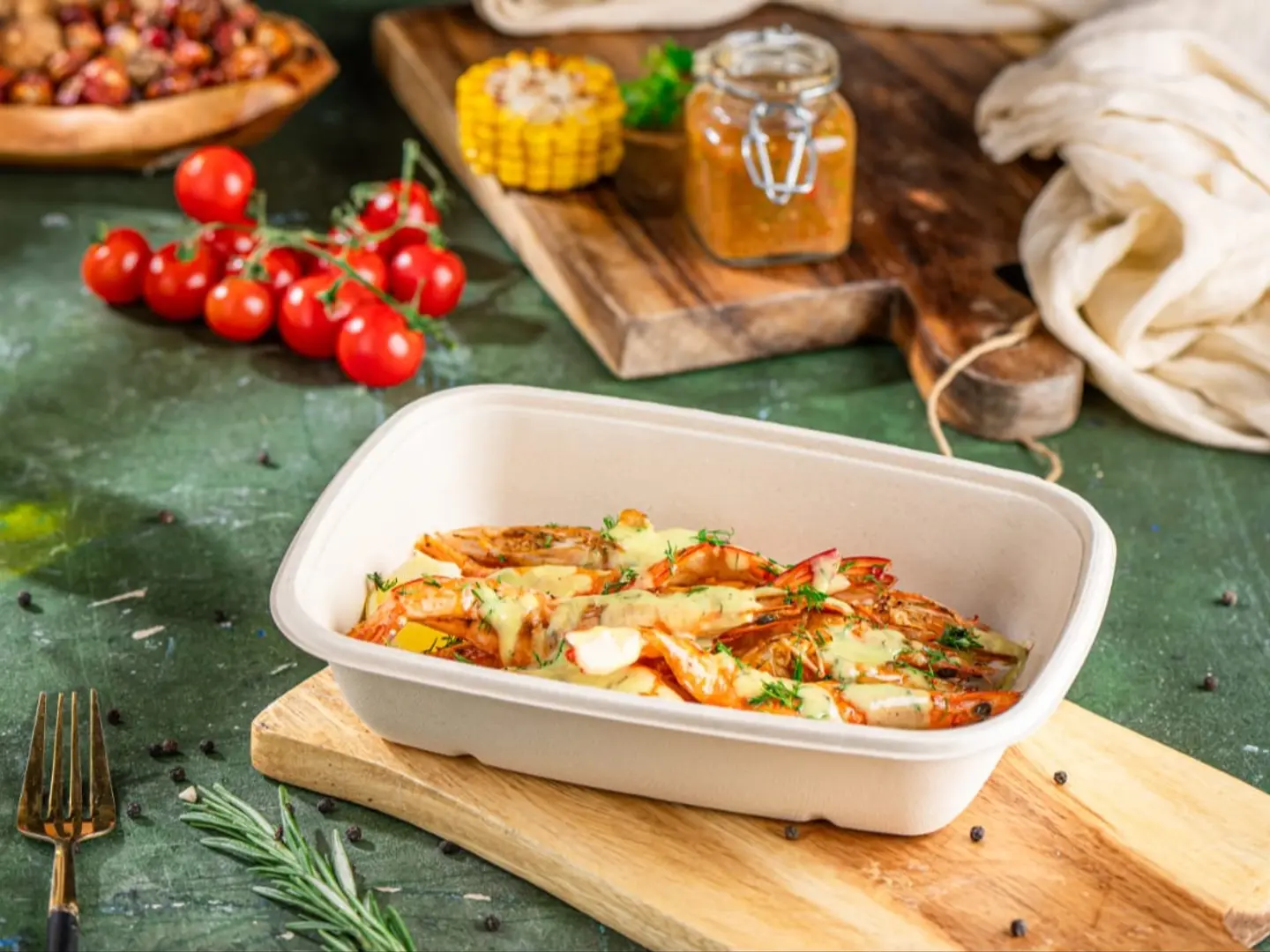 شرمب مشوي بصوص الباترفلاي