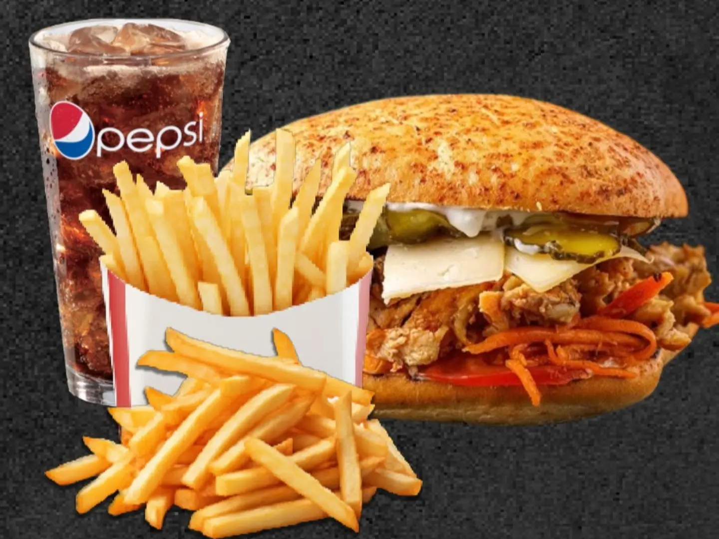 Chicken Shawarma Burger Meal