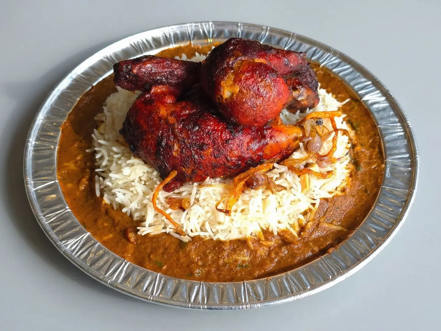 Half A Grill With Charcoal Sauce