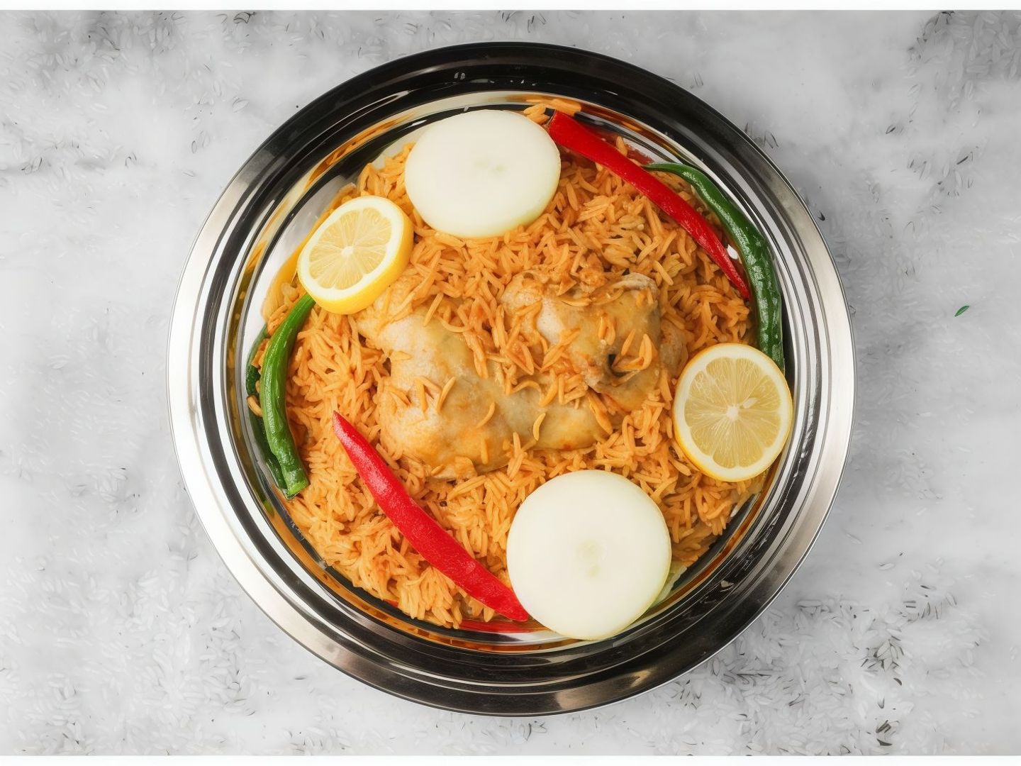Half A Madghot Chicken With Rice