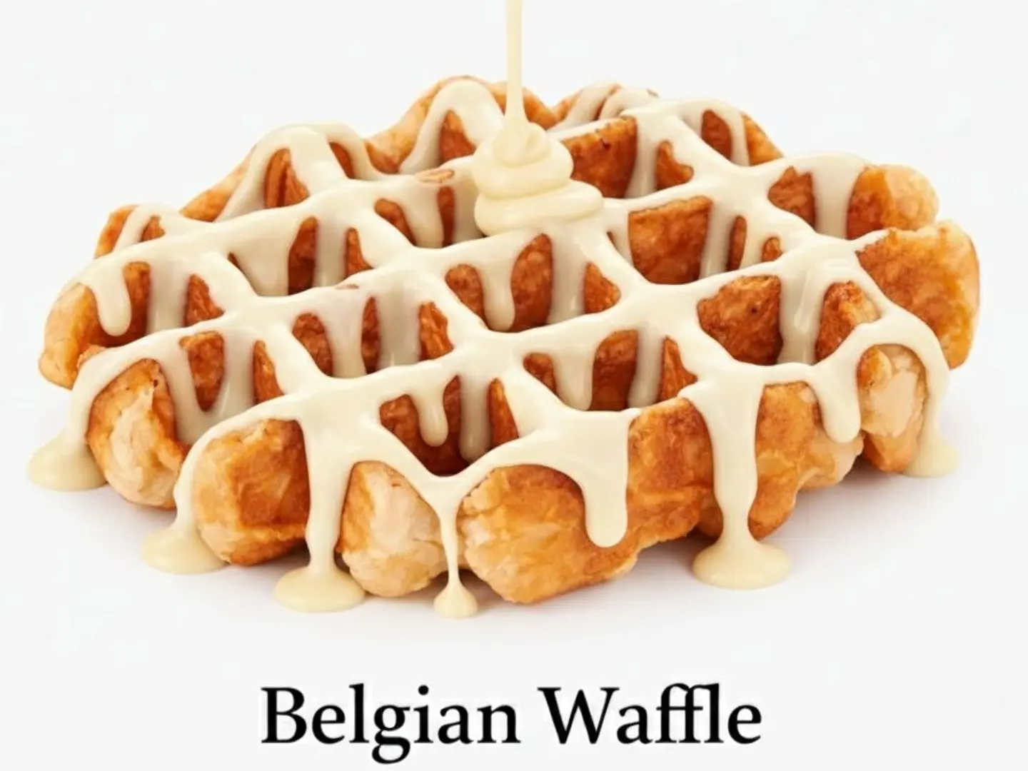 Belgian Waffles With Kinder Sauce