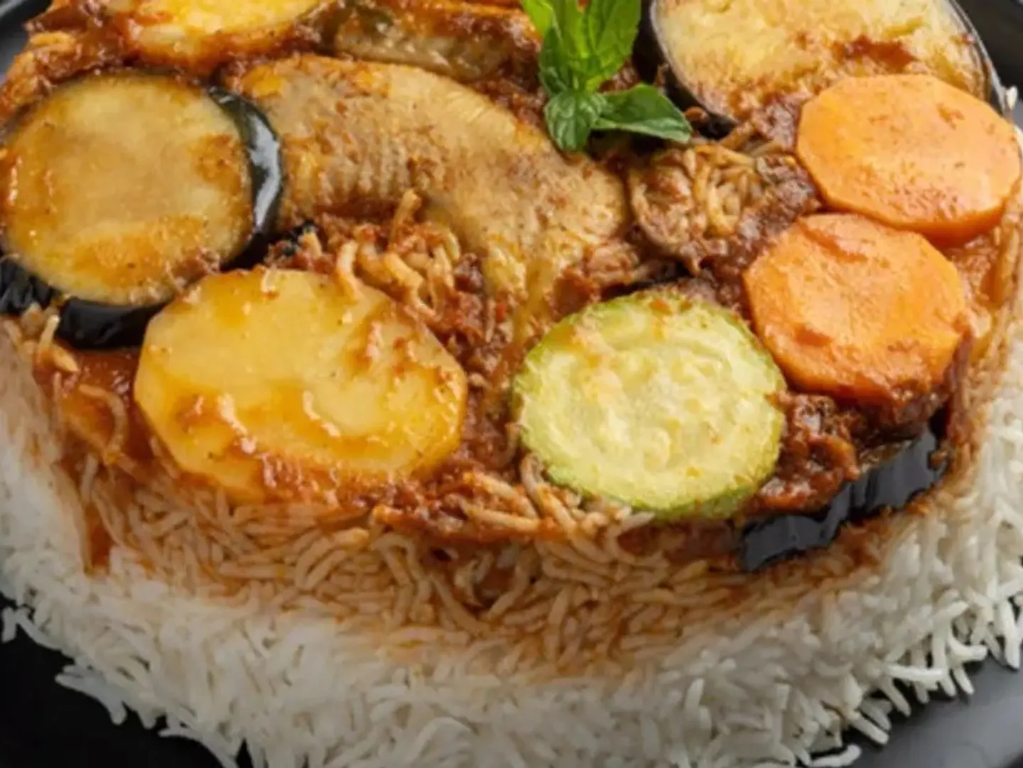 Chicken Maqluba - Chicken With Rice