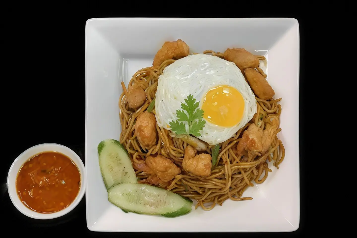 Fried Chicken Noodles Mee Goreng Ayam