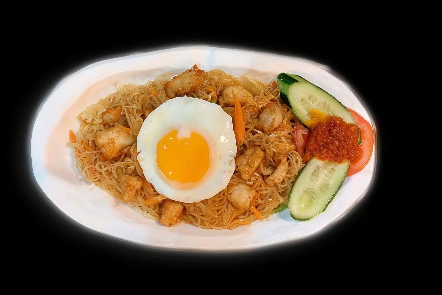 Fried Chicken Noodles Mee Hon Goreng Ayam