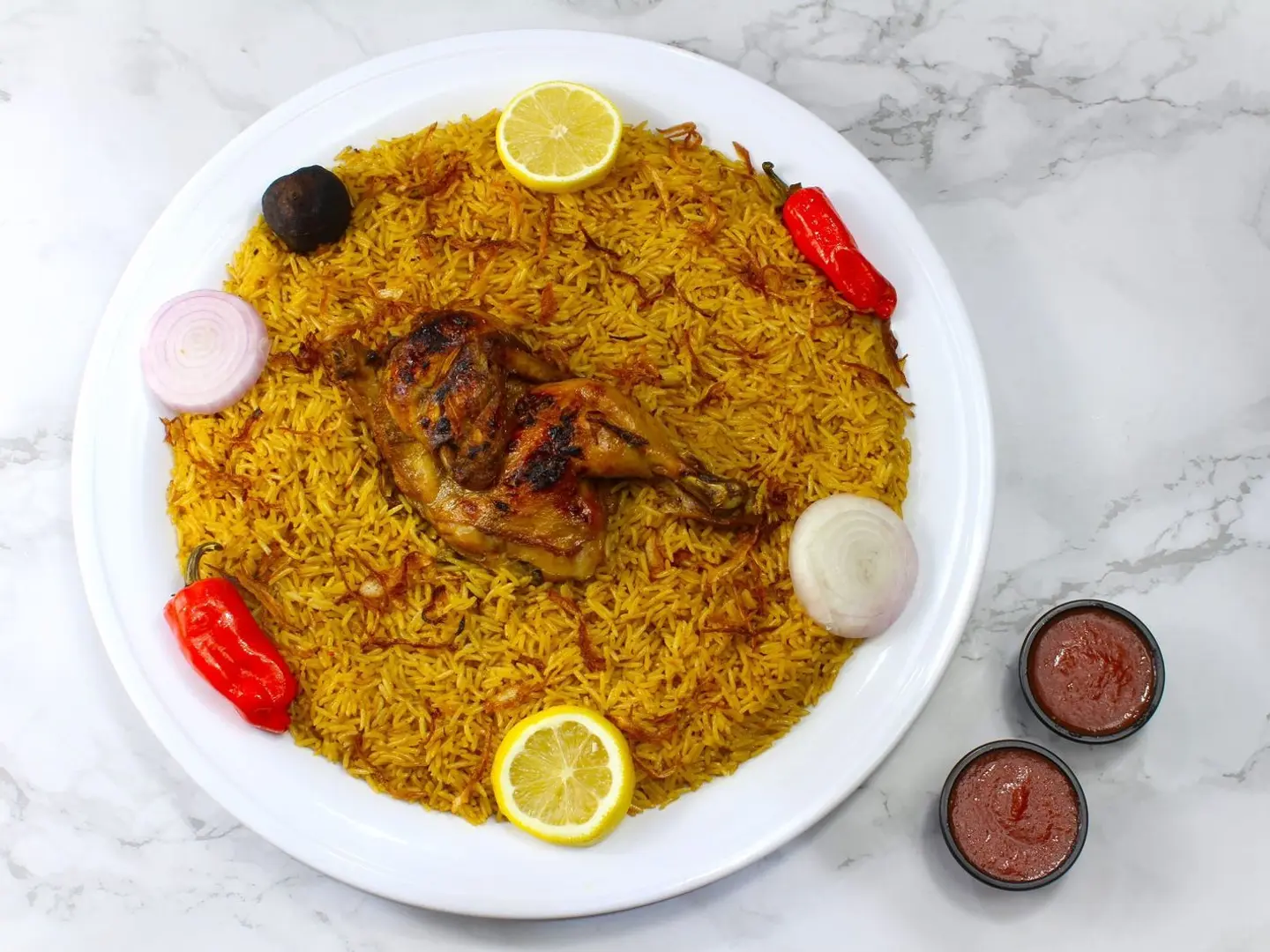 نصف حبة دجاج بالنكهة الخاصة