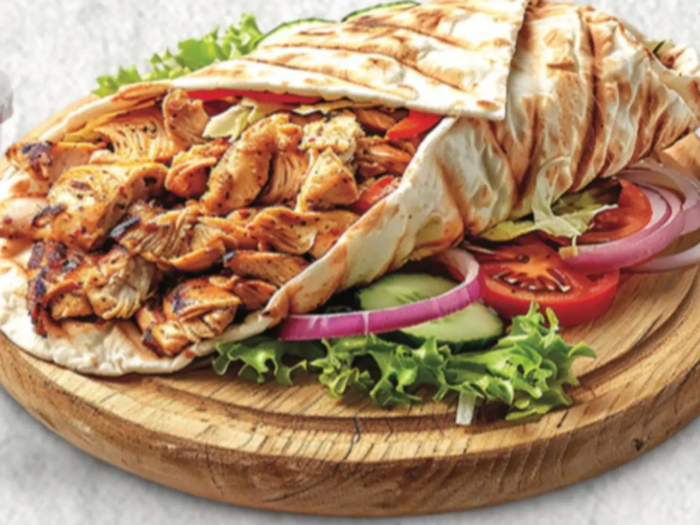 ساندوتش شاورما دجاج بالجبن