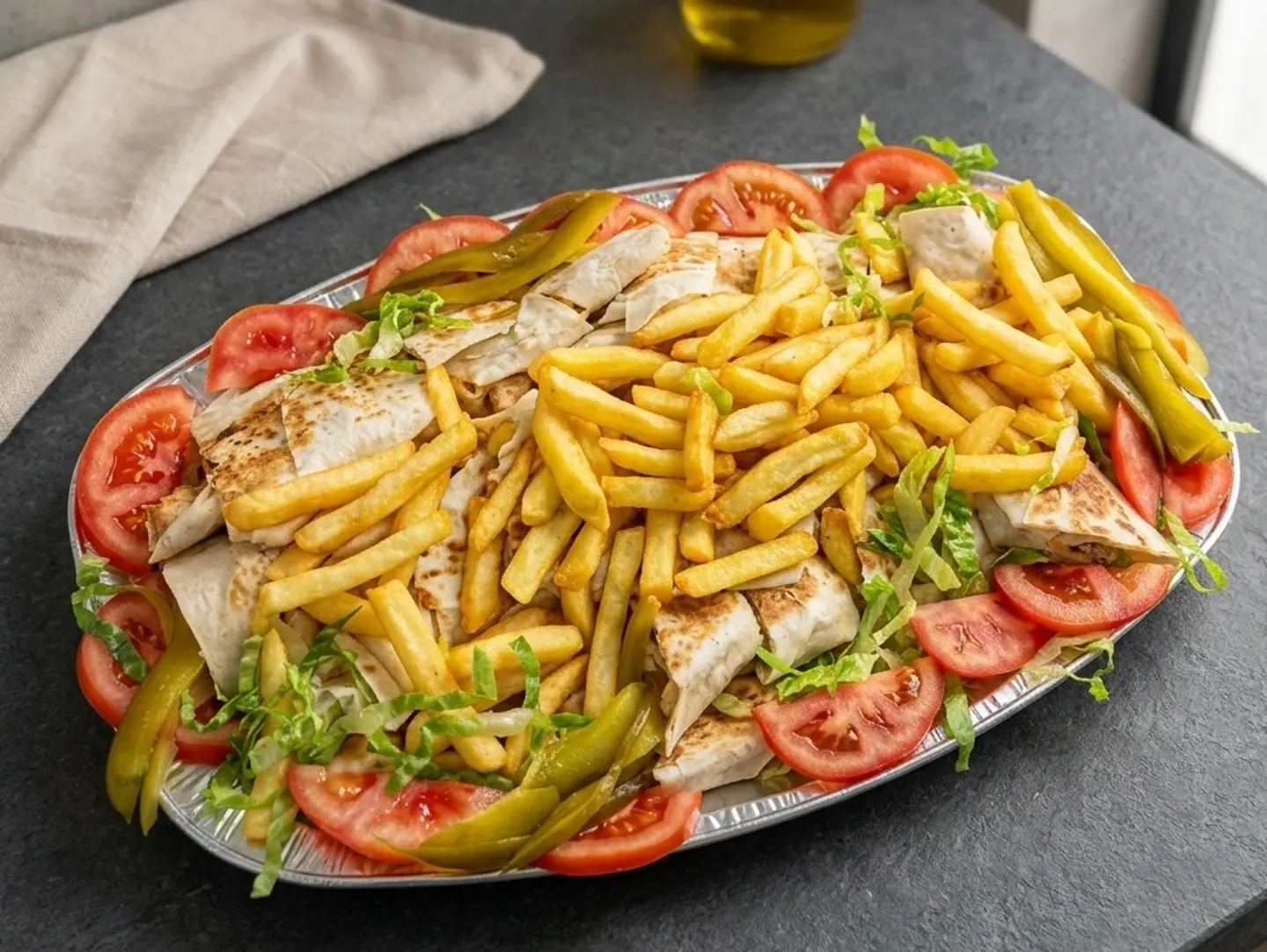 صحن شاورما عربى كبير