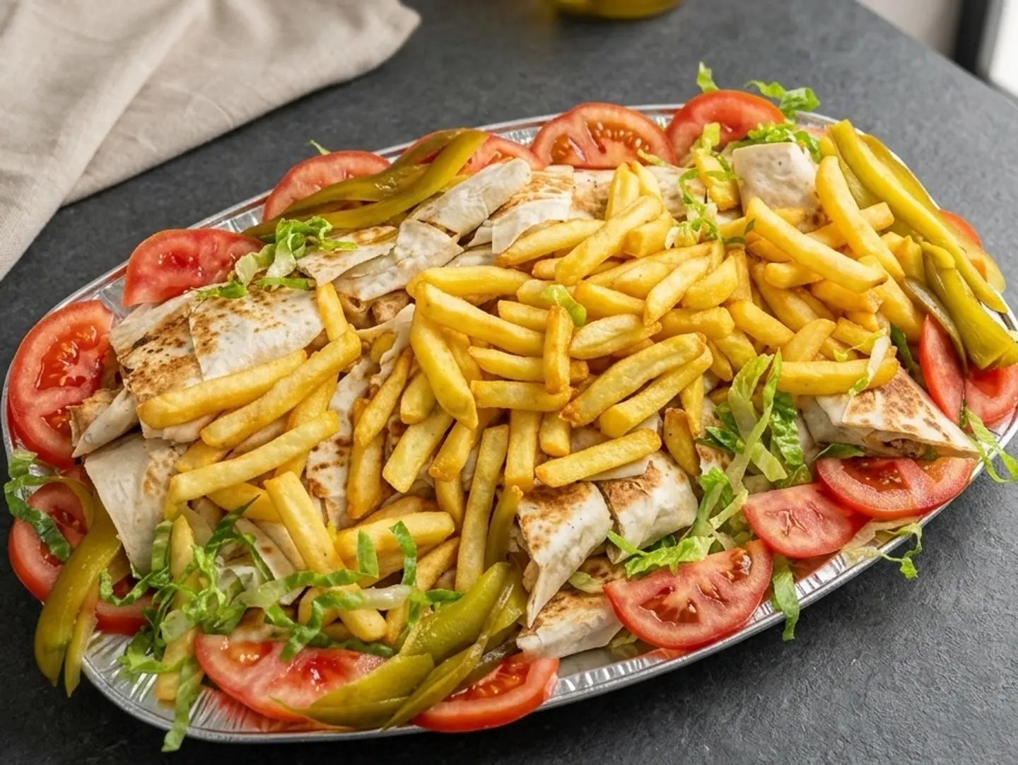 صحن شاورما عربى صغير