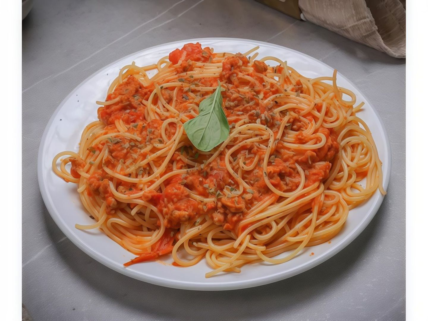 Spaghetti Mix Sauce With Chicken
