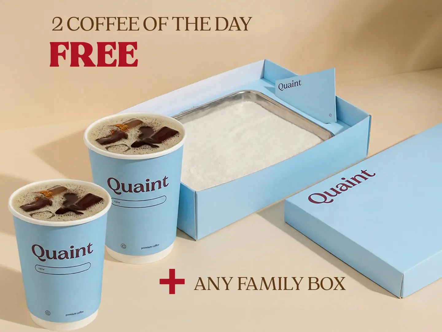 بوكس عائلي - كوينت سيجنتشر مع كوبين كبيرين من القهوة مجاناً