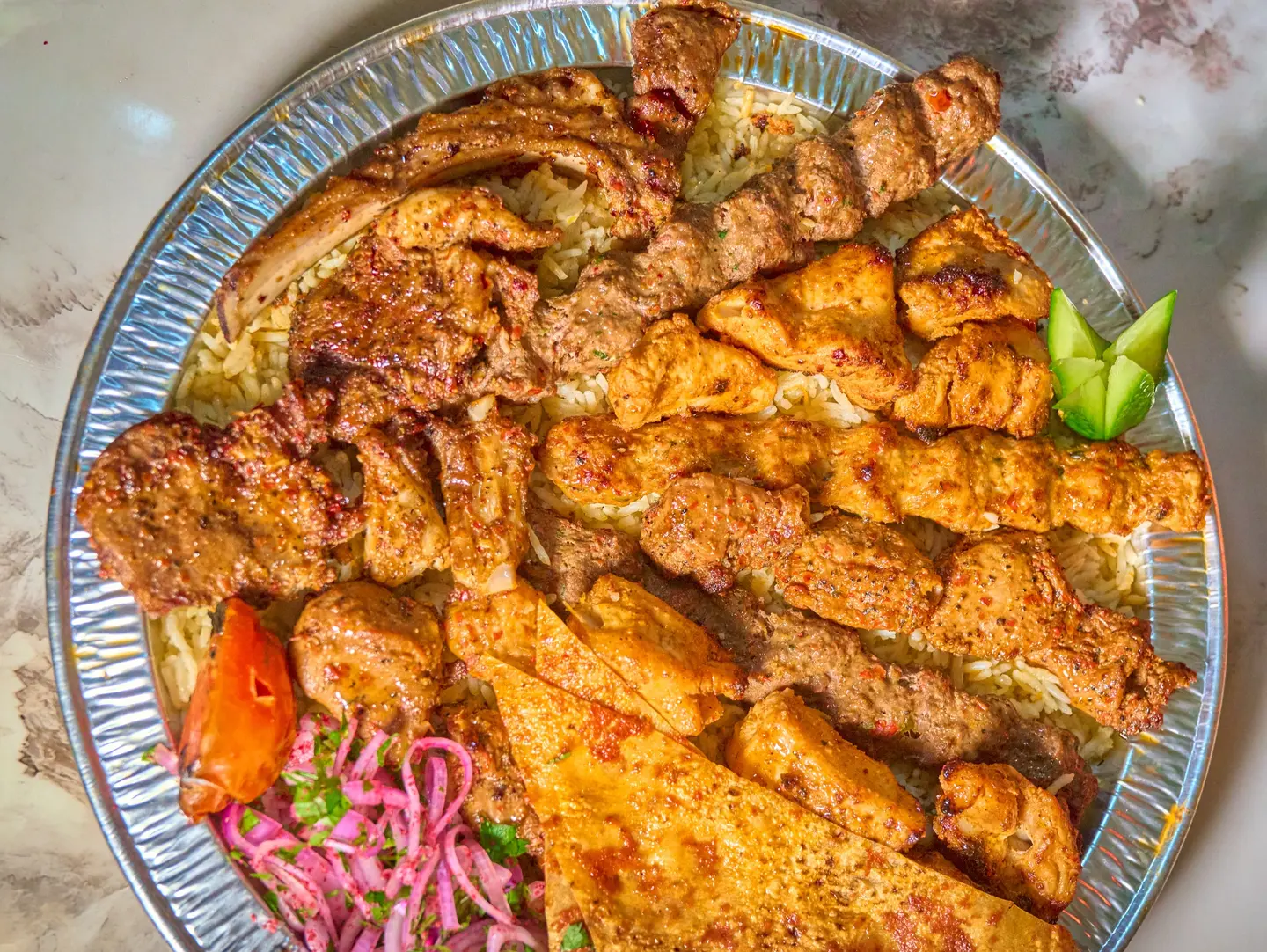 صينية مشاوي كبدة زمان