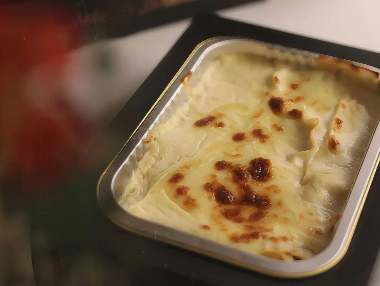Pizza Pasta With Béchamel Sauce, Without Meat Or Chicken.