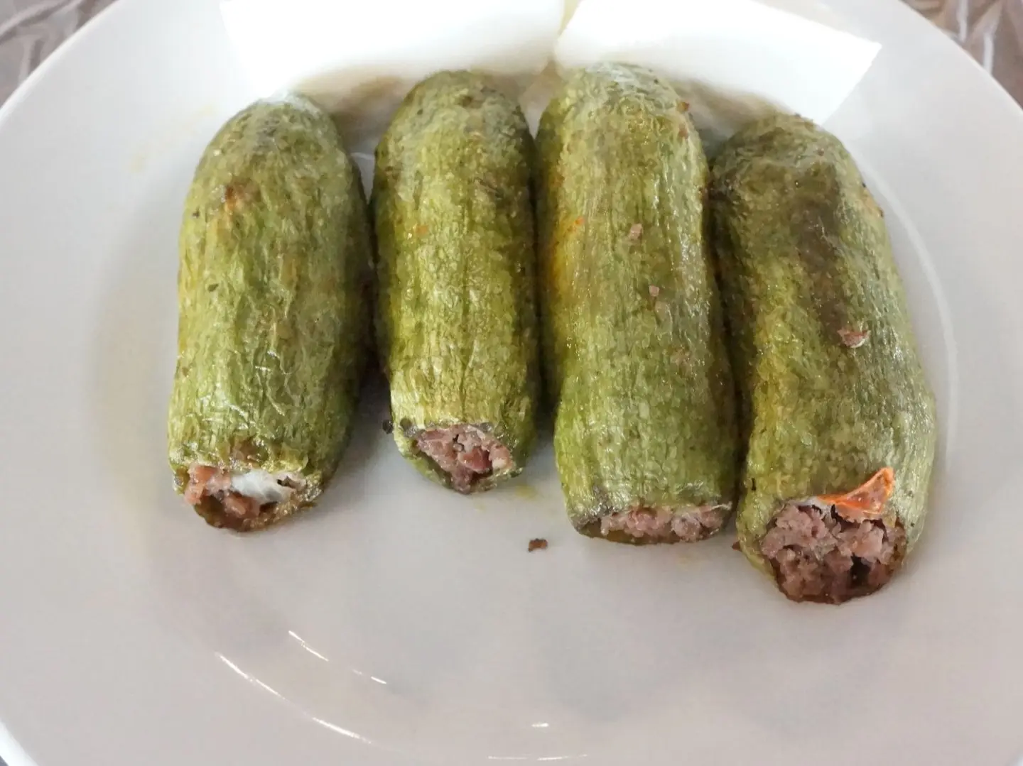 دلمة فلفل رومي باللحم