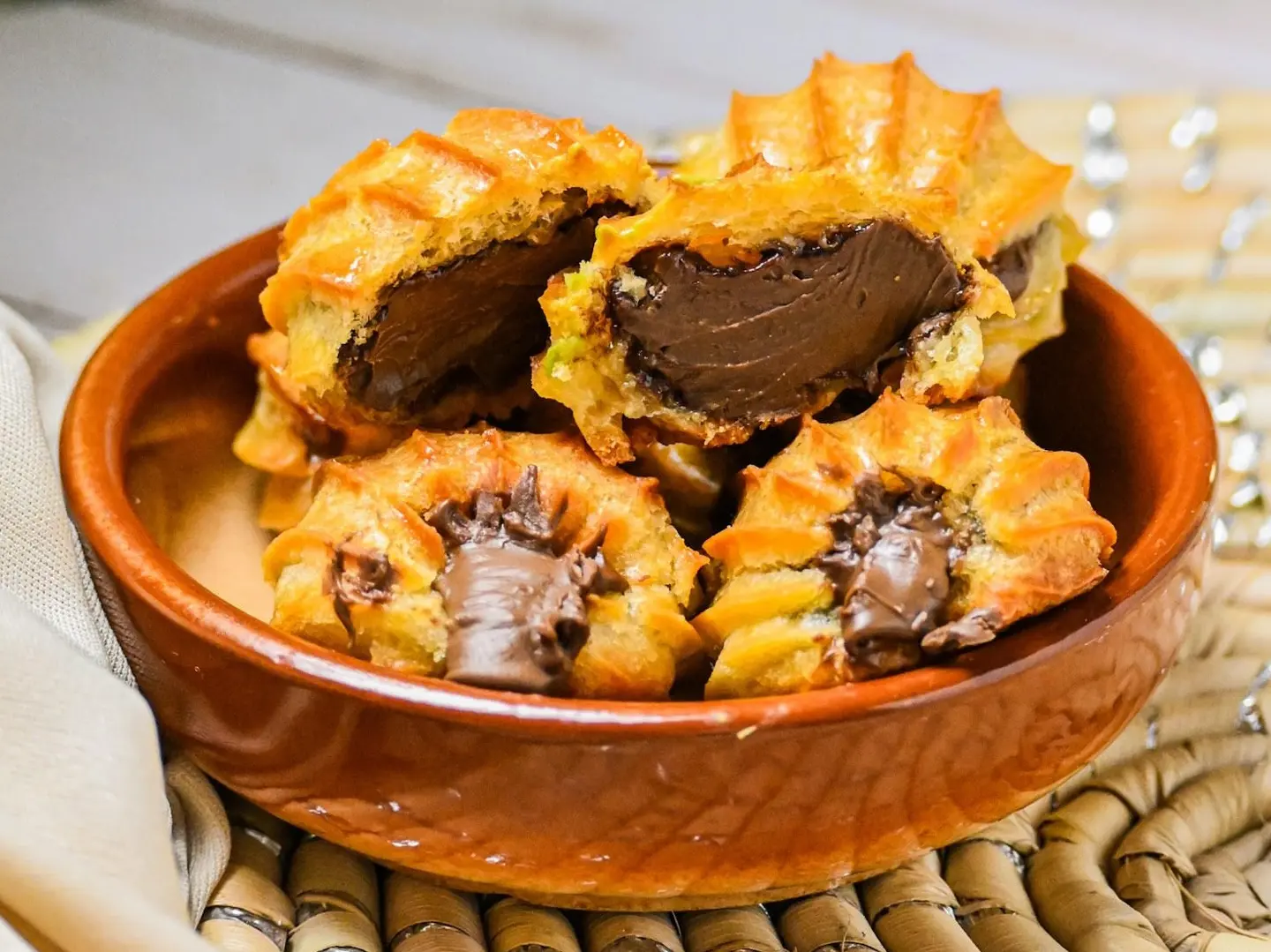 بلح الشام المشوي بالشوكولاته